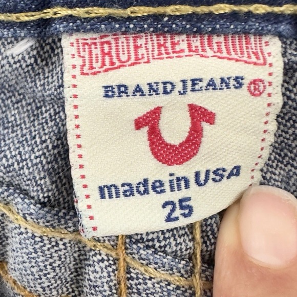 True Religion Brand Jeans Women's Size 25 | Distressed Bootcut Made in USA - Picture 7 of 12